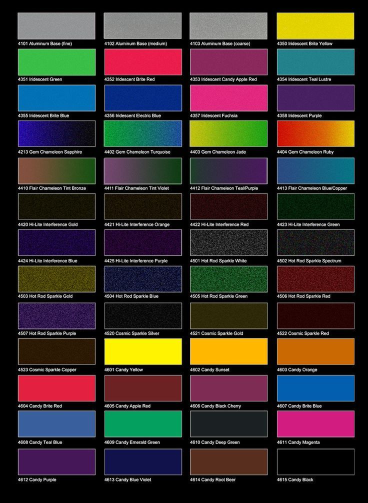 house of color paint chart